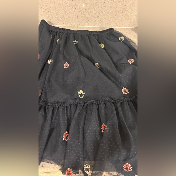 Zara Black Tulle Skirt with Beads and Embroidery - Picture 9 of 9